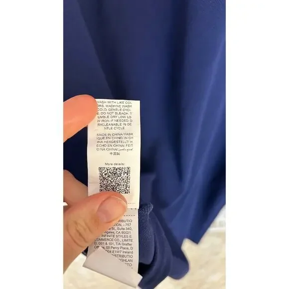 Emery Rose Women's Size 5XL Navy Sequin Sleeve Sheath Knee Length Dress #0421 - Picture 9 of 14